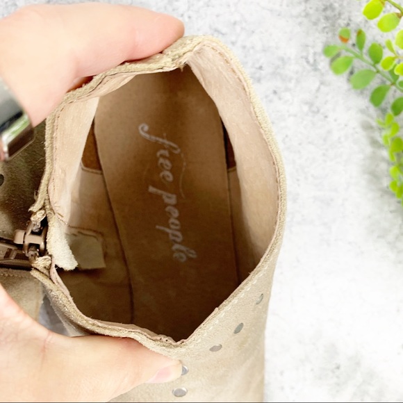 Free People Aquarian Tan Ankle Boot Taupe - Picture 8 of 9